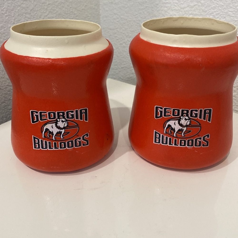 Vintage Georgia Bulldogs Bottle Can Koozies Insulated Sleeve Tailgate